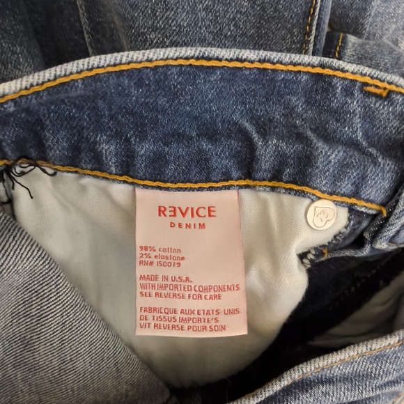 Revice Denim Star Patchwork Flare Jeans High Rise Two Tone Festival Y2K USA 25 - Picture 11 of 12